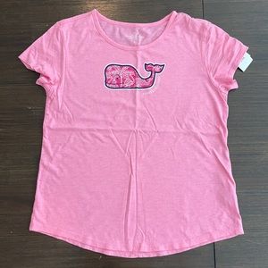 New Girls Vineyard Vines Graphic Tee Large Pink